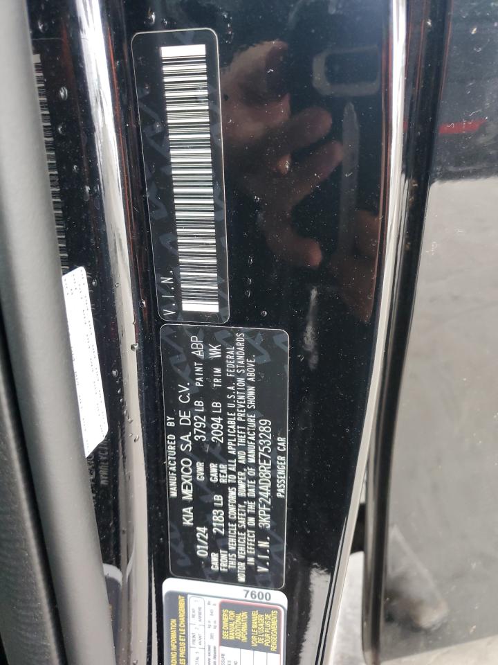 2024 KIA FORTE LX VIN:3KPF24AD8RE753289