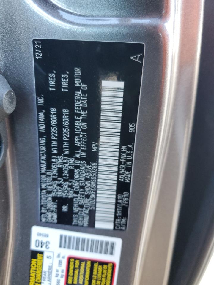 2022 TOYOTA SIENNA LIMITED VIN:5TDZSKFC6NS050288