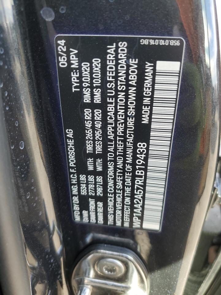 2024 PORSCHE MACAN BASE VIN:WP1AA2A57RLB19438