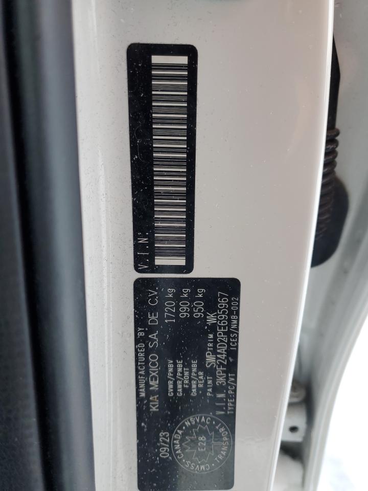 2023 KIA FORTE LX VIN:3KPF24AD2PE695967