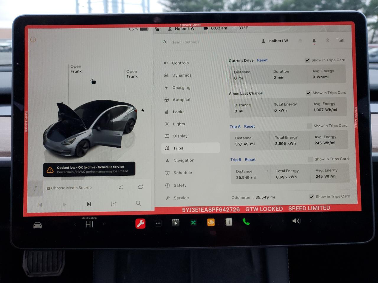 2023 TESLA MODEL 3  VIN:5YJ3E1EA8PF642726