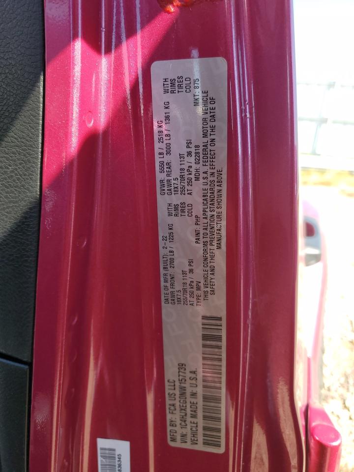 2022 JEEP WRANGLER UNLIMITED SAHARA VIN:1C4HJXEG0NW157739