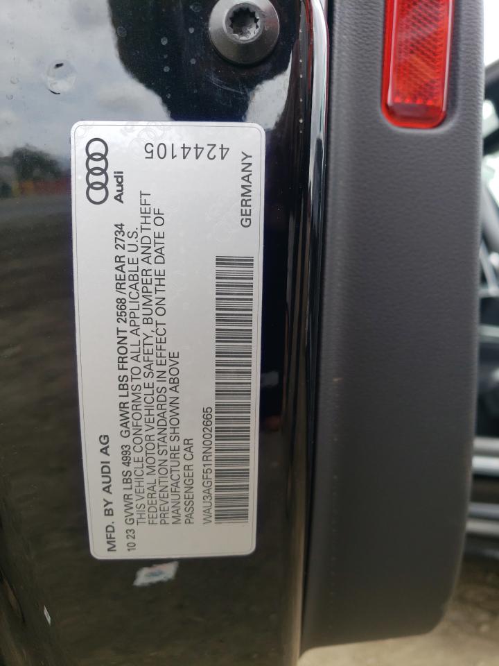 2024 AUDI A5 PREMIUM 45 VIN:WAU3AGF51RN002665