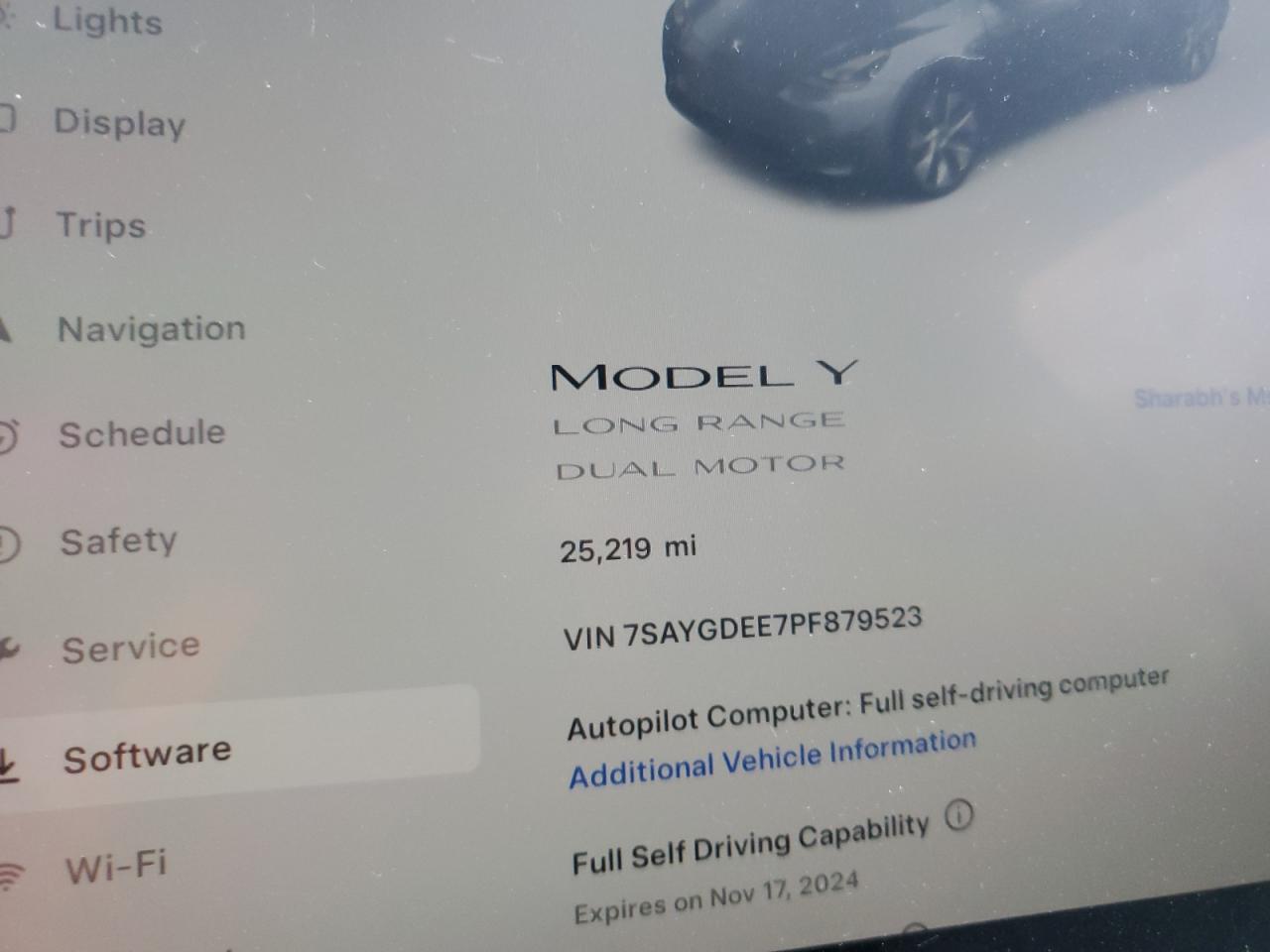 2023 TESLA MODEL Y  VIN:7SAYGDEE7PF879523
