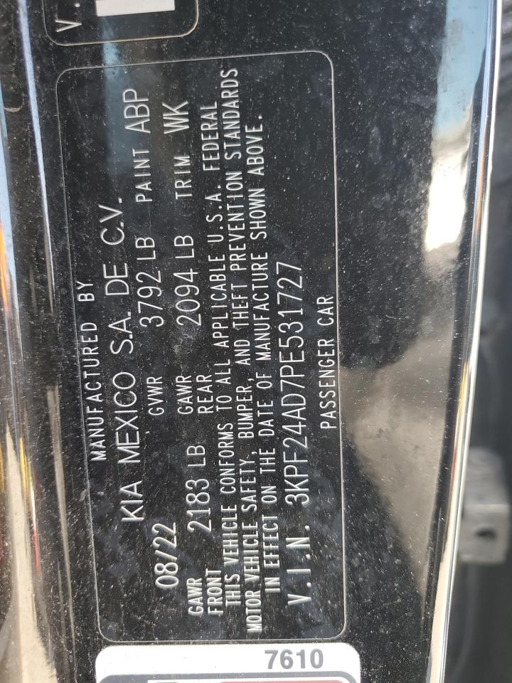 2023 KIA FORTE LX VIN:3KPF24AD7PE531727