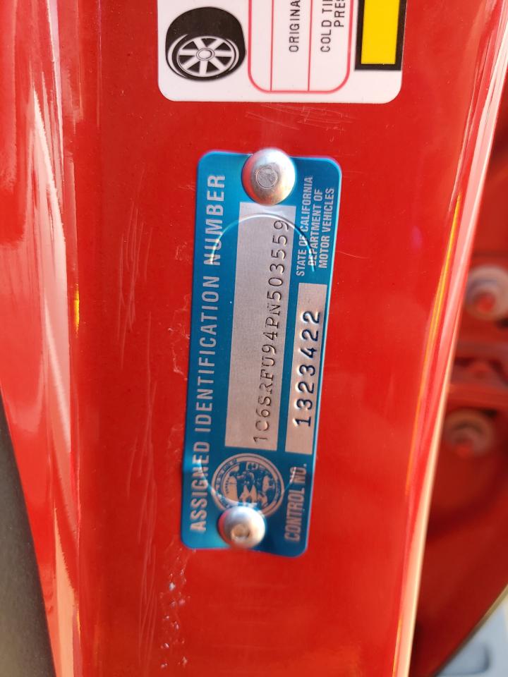 2023 RAM 1500 TRX VIN:1C6SRFU94PN503559