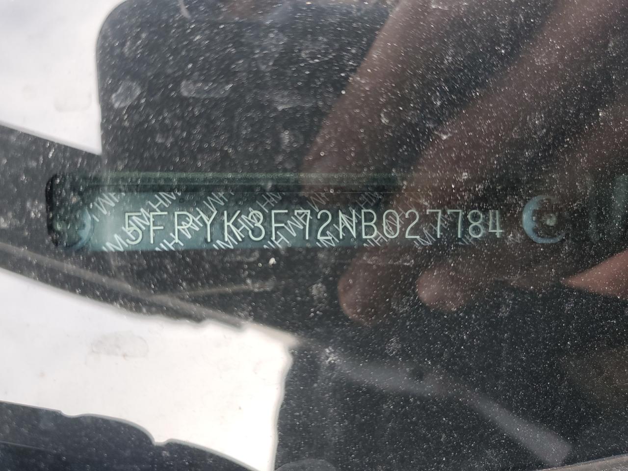 2022 HONDA RIDGELINE RTL VIN:5FPYK3F72NB027784