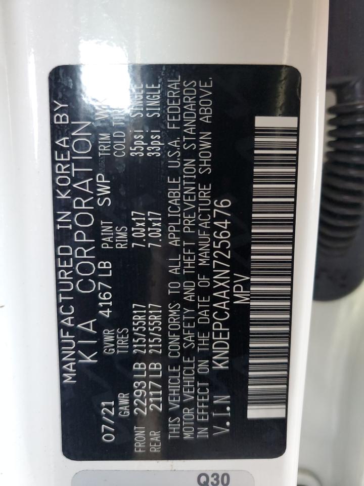 2022 KIA SELTOS LX VIN:KNDEPCAAXN7256476