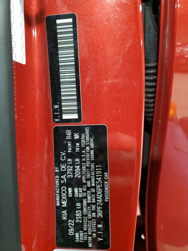 2023 KIA FORTE LX VIN:3KPF24AD6PE541911