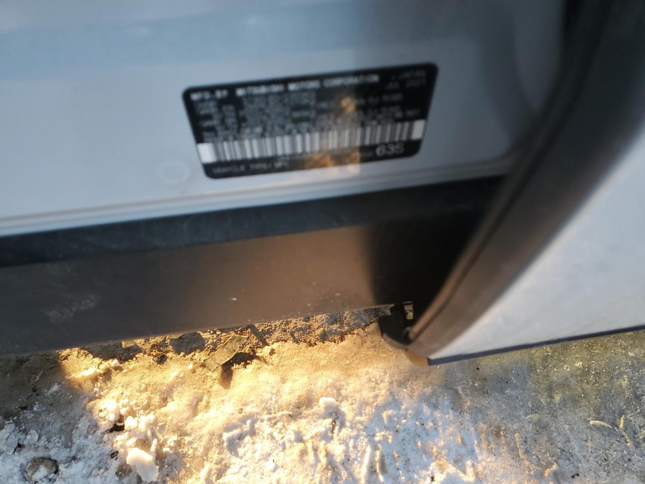 2022 MITSUBISHI OUTLANDER SE VIN:JA4J3UA87NZ028298