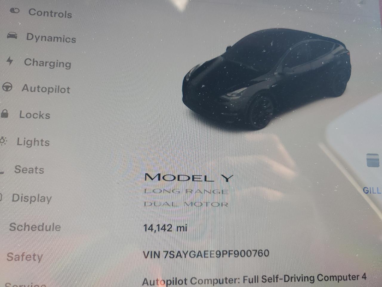 2023 TESLA MODEL Y  VIN:7SAYGAEE9PF900760