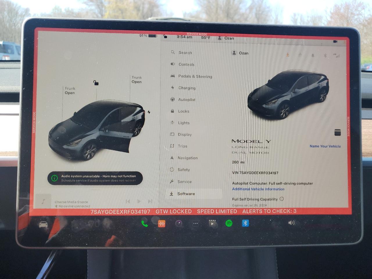 2024 TESLA MODEL Y  VIN:7SAYGDEEXRF034197