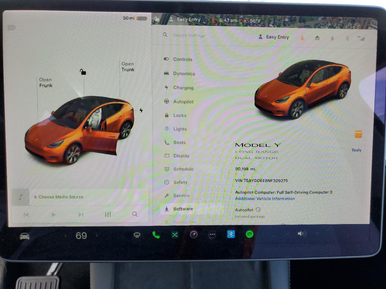 2022 TESLA MODEL Y  VIN:7SAYGDEE8NF329275