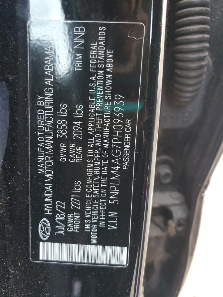 2023 HYUNDAI ELANTRA SEL VIN:5NPLM4AG7PH093939