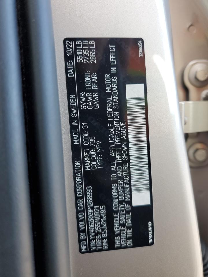 2023 VOLVO XC60 ULTIMATE VIN:YV4062RX9P1268993