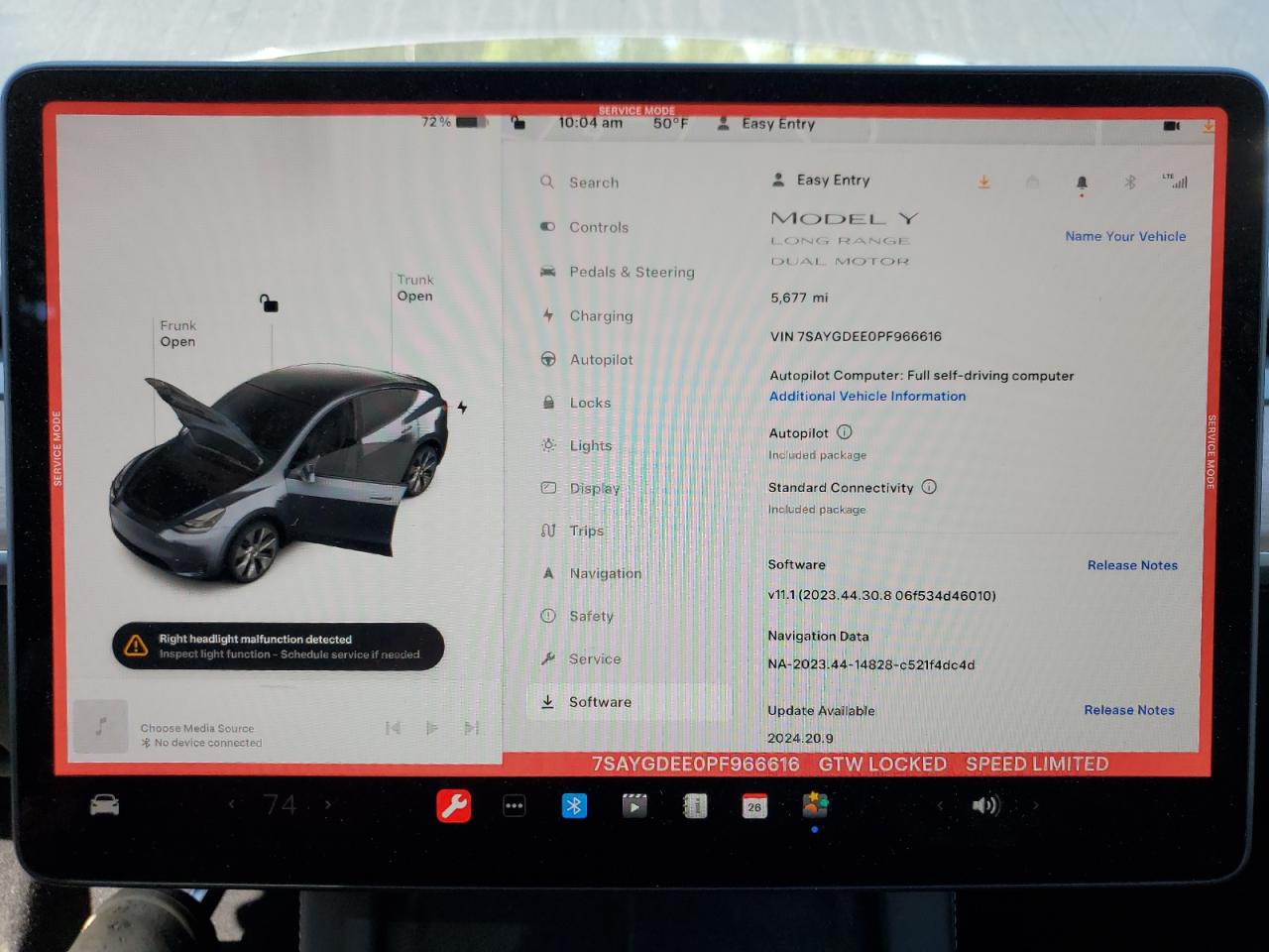 2023 TESLA MODEL Y  VIN:7SAYGDEE0PF966616