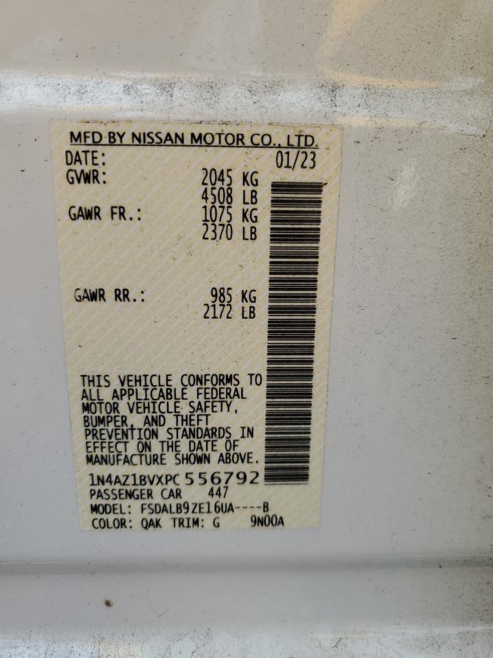 2023 NISSAN LEAF S VIN:1N4AZ1BVXPC556792