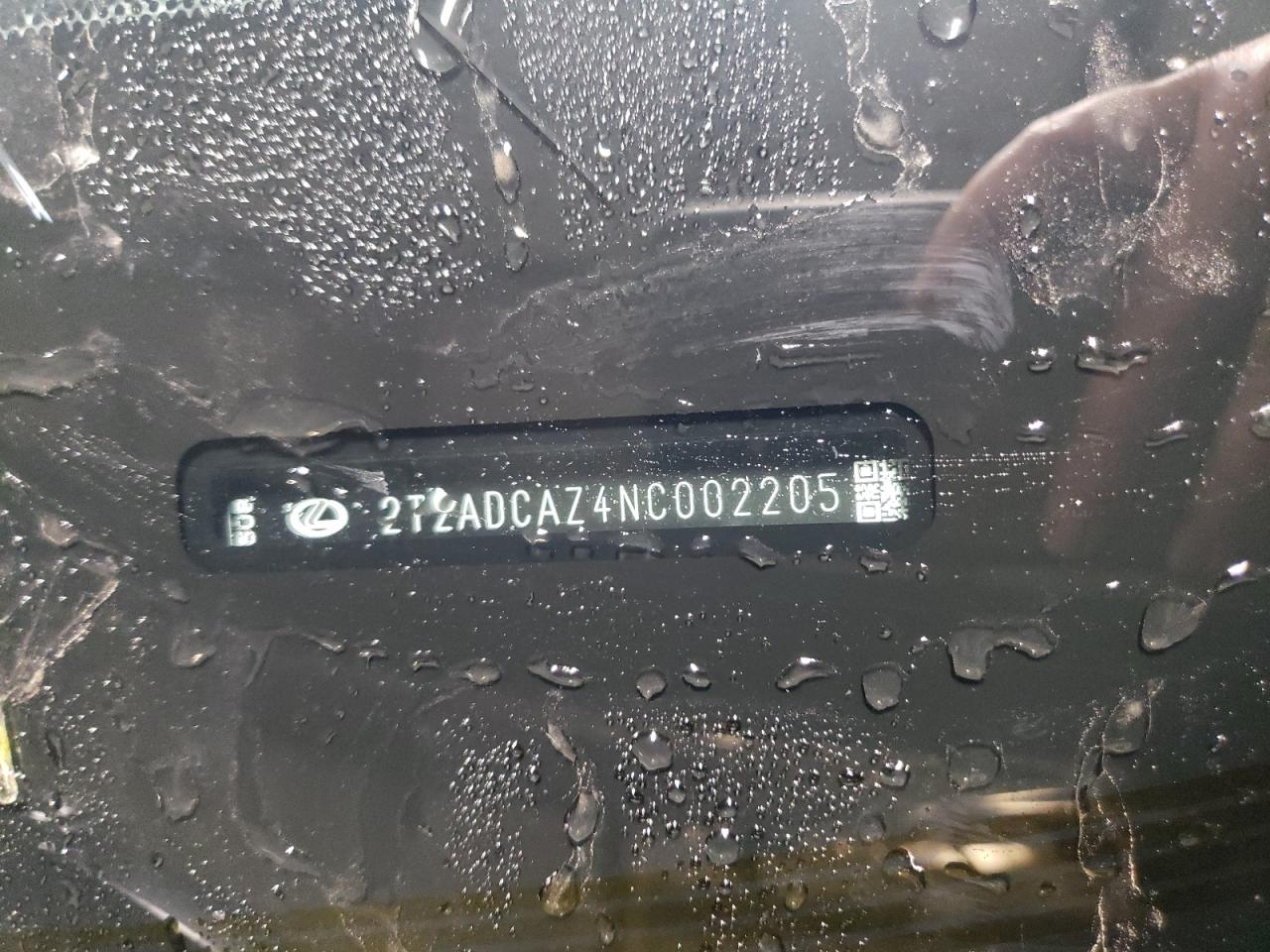 2022 LEXUS NX 250 VIN:2T2ADCAZ4NC002205