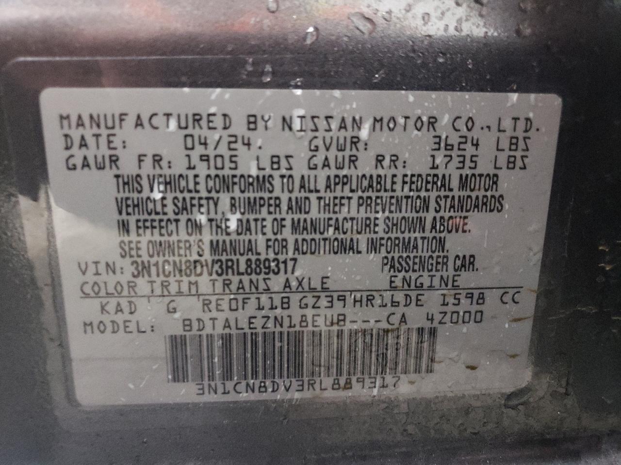 2024 NISSAN VERSA S VIN:3N1CN8DV3RL889317