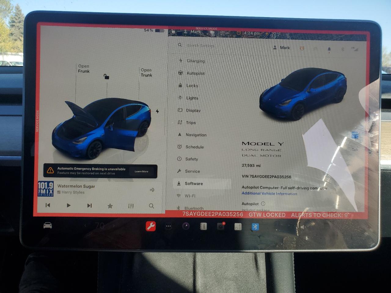 2023 TESLA MODEL Y  VIN:7SAYGDEE2PA035256