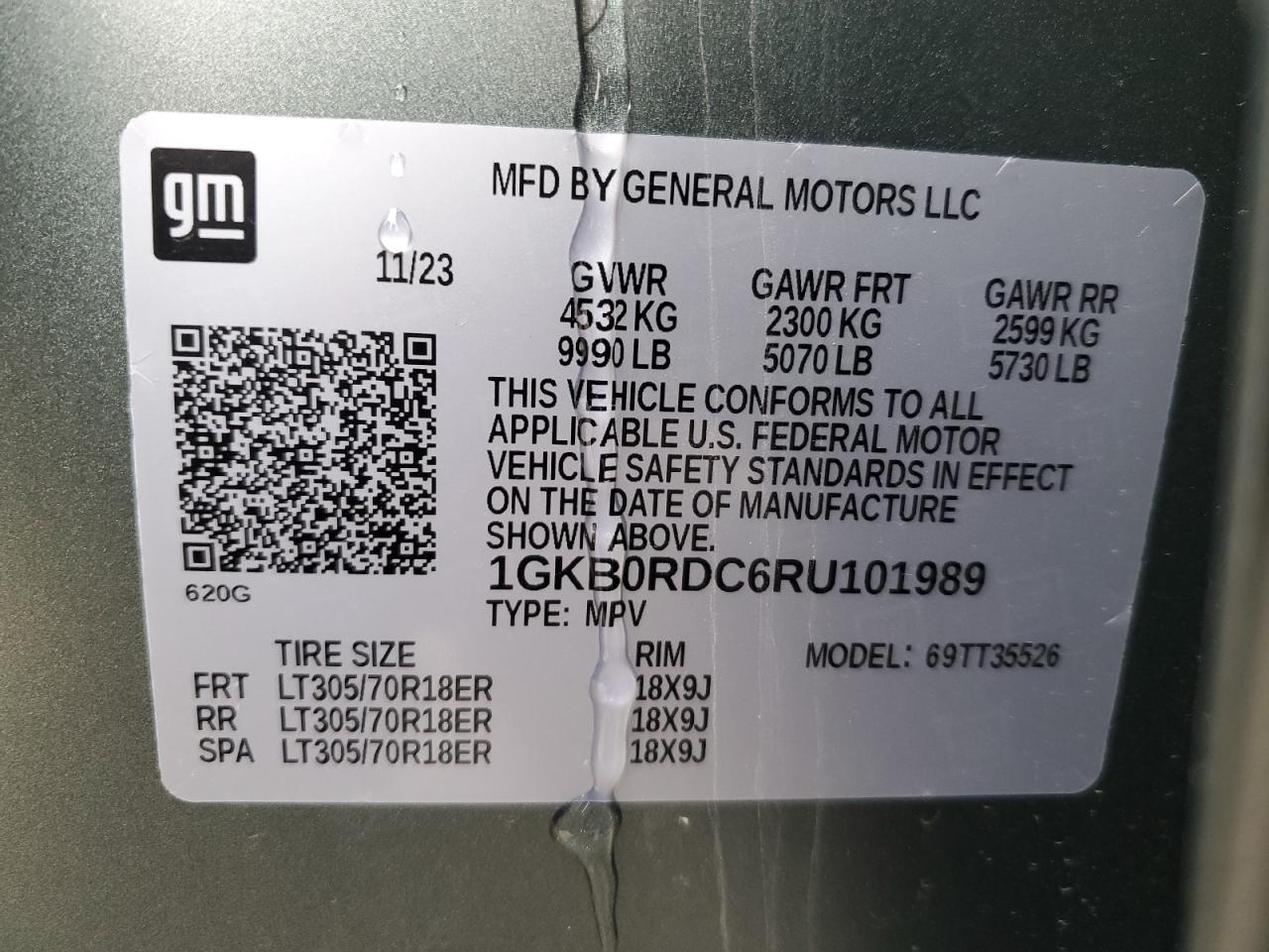 2024 GMC HUMMER SUV 3X VIN:1GKB0RDC6RU101989