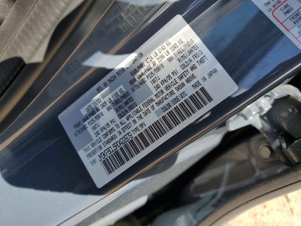 2024 MAZDA CX-5 PREFERRED VIN:JM3KFBCL6R0422979
