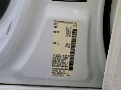 2016 Nissan Altima VIN: