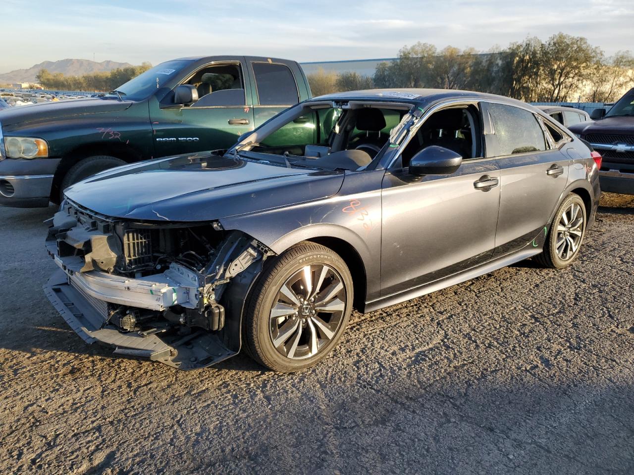 2022 HONDA CIVIC EX VIN:JHMFE1F75NX008470