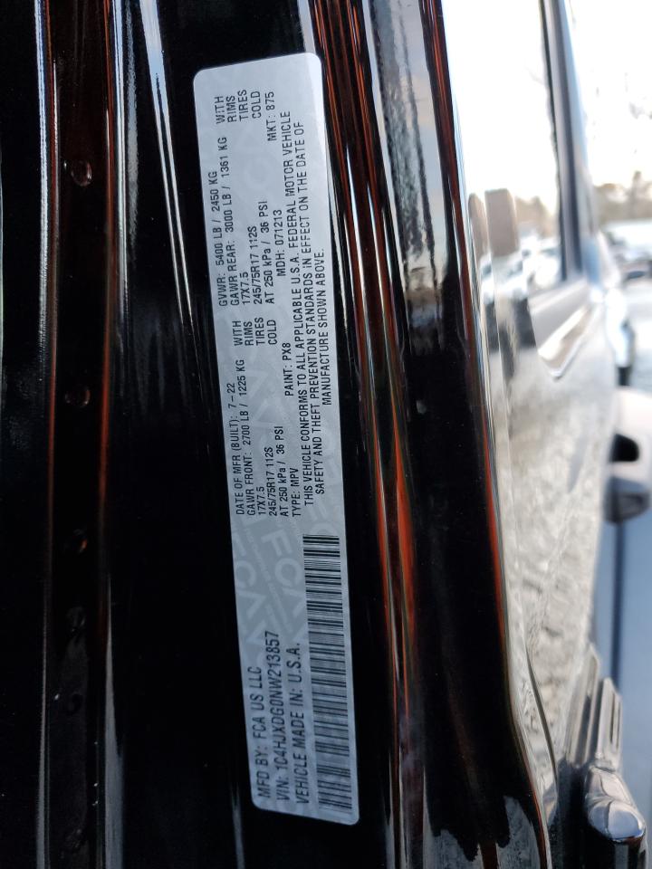 2022 JEEP WRANGLER UNLIMITED SPORT VIN:1C4HJXDG0NW213857