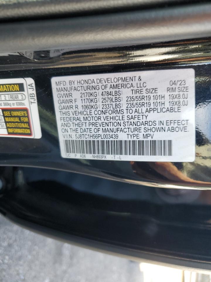 2023 ACURA RDX TECHNOLOGY VIN:5J8TC1H56PL003439