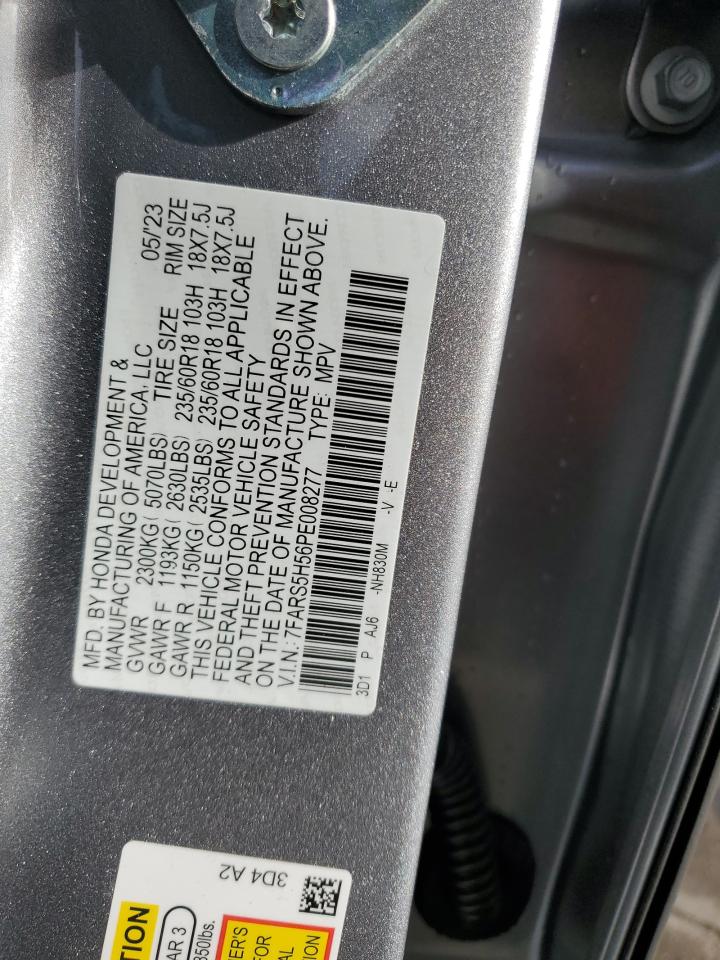 2023 HONDA CR-V SPORT VIN:7FARS5H56PE008277