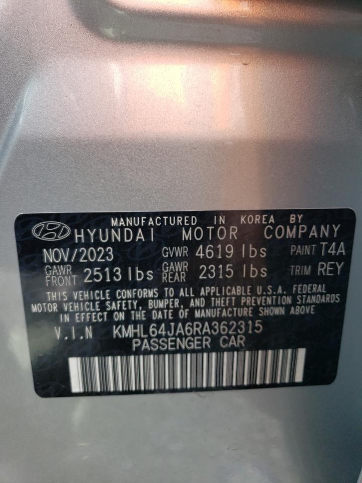 2024 HYUNDAI SONATA SEL VIN:KMHL64JA6RA362315