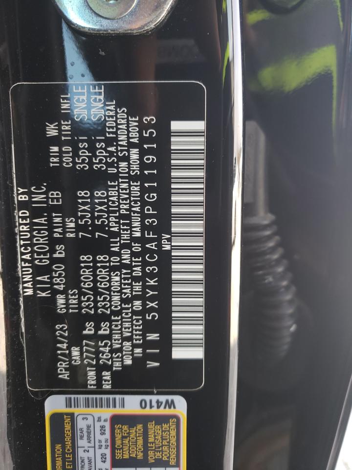 2023 KIA SPORTAGE EX VIN:5XYK3CAF3PG119153