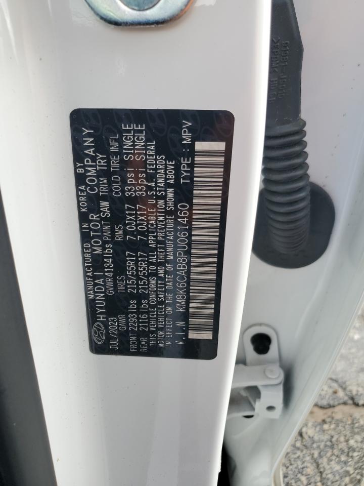 2023 HYUNDAI KONA SEL VIN:KM8K6CAB8PU061460