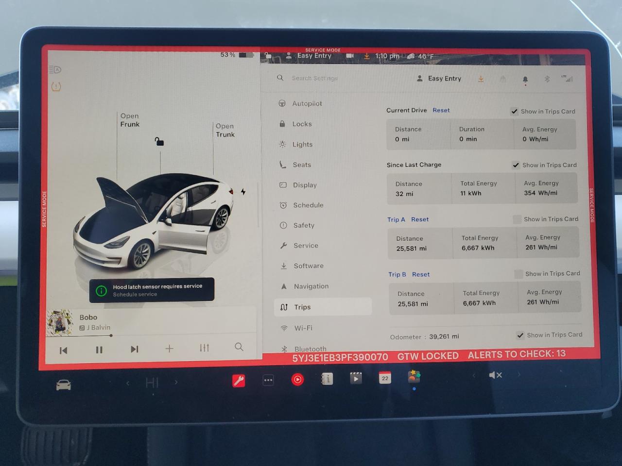 2023 TESLA MODEL 3  VIN:5YJ3E1EB3PF390070