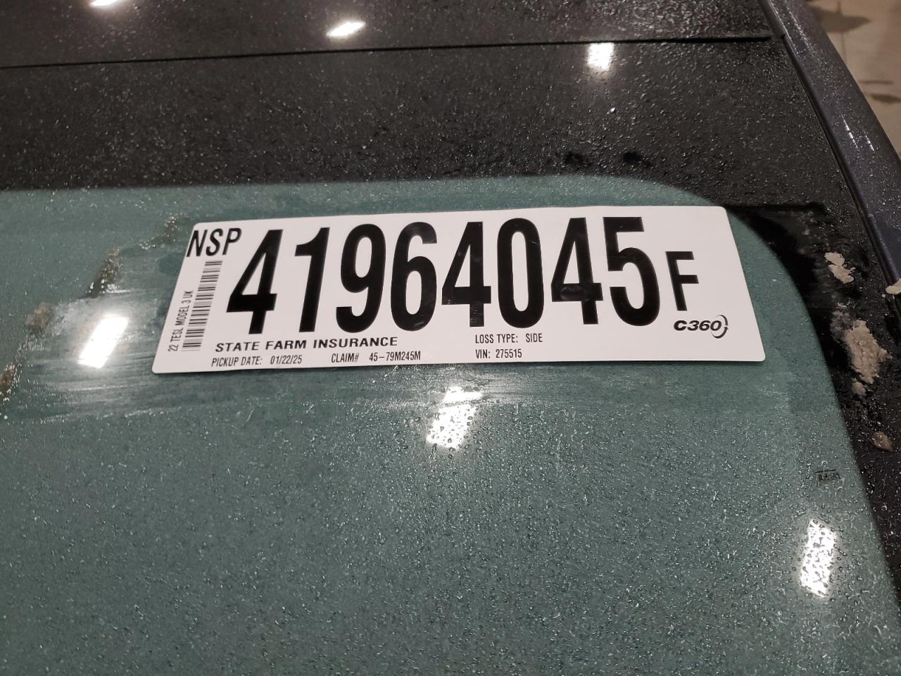 2022 TESLA MODEL 3  VIN:5YJ3E1EB3NF275515