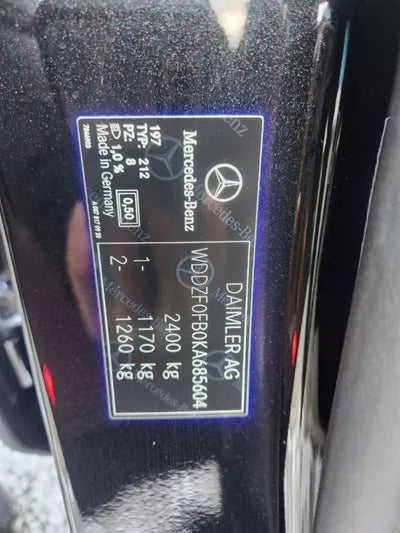 2019 Mercedes-Benz E 220 WDDZF0FB0KA685604 VIN:WDDZF0FB0KA685604