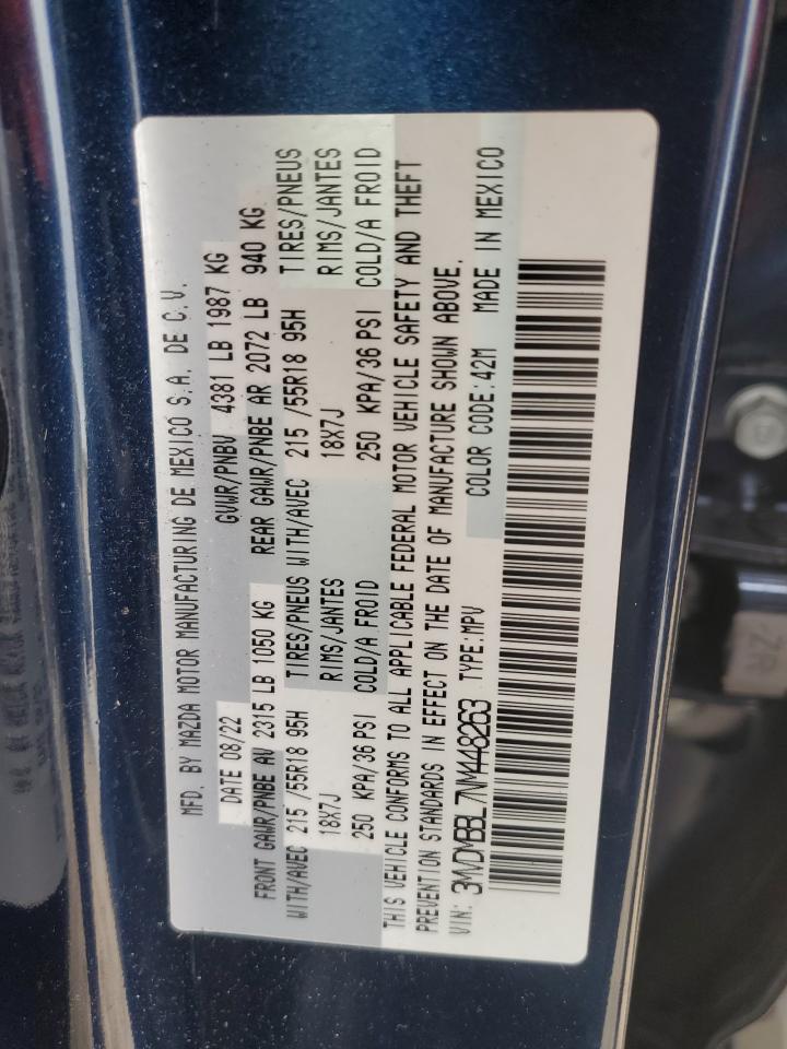 2022 MAZDA CX-30 SELECT VIN:3MVDMBBL7NM448263