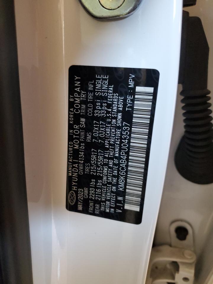 2023 HYUNDAI KONA SEL VIN:KM8K6CAB4PU043537