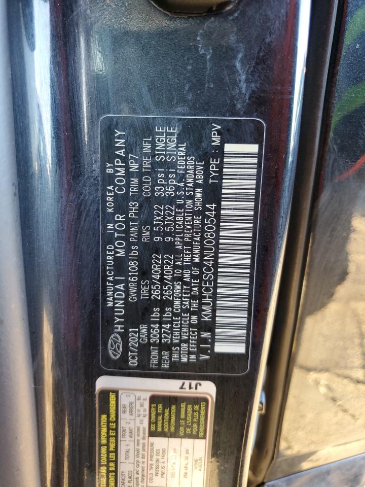 2022 GENESIS GV80 BASE VIN:KMUHCESC4NU080544