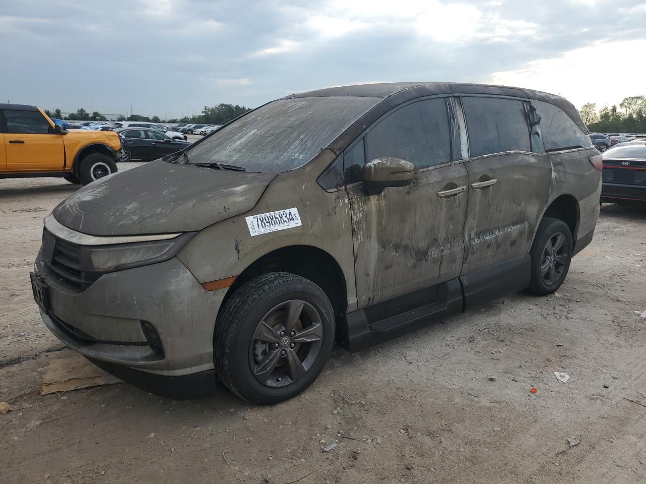 2022 HONDA ODYSSEY EX VIN:5FNRL6H59NB046601