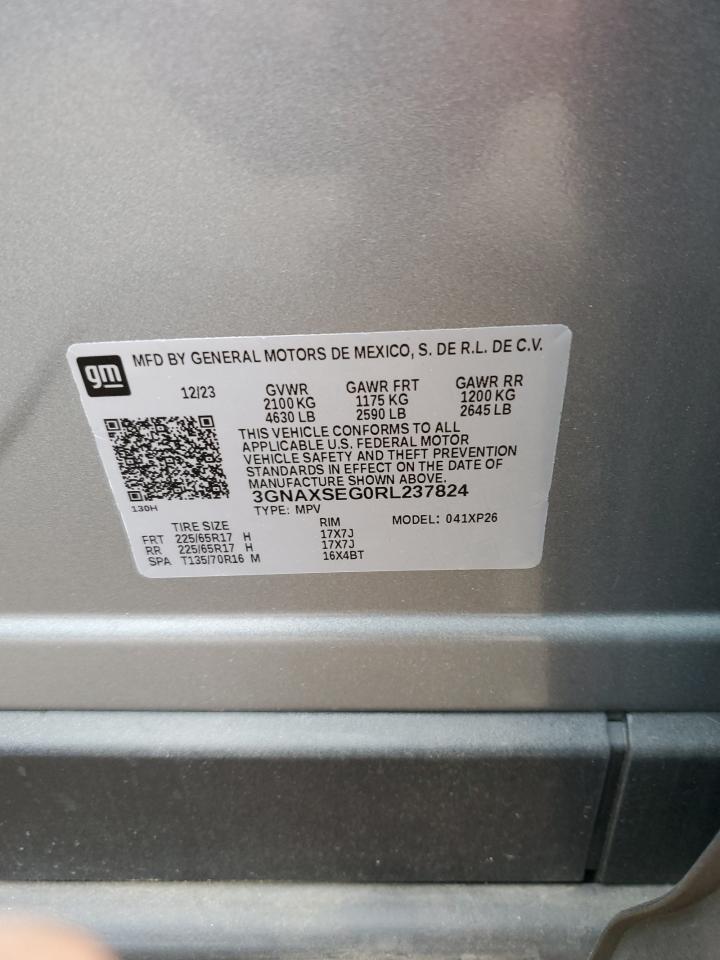 2024 CHEVROLET EQUINOX LS VIN:3GNAXSEG0RL237824