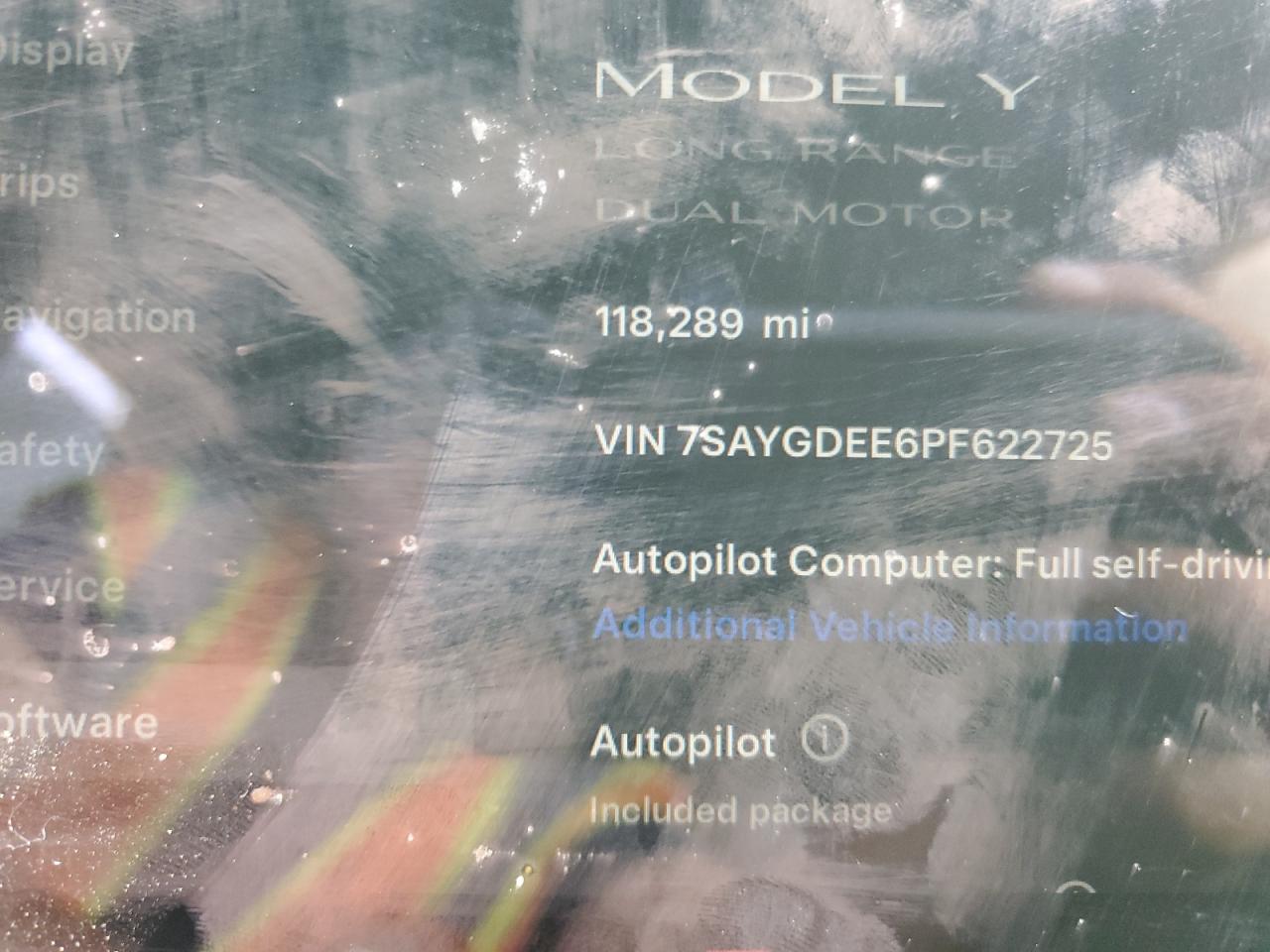 2023 TESLA MODEL Y  VIN:7SAYGDEE6PF622725