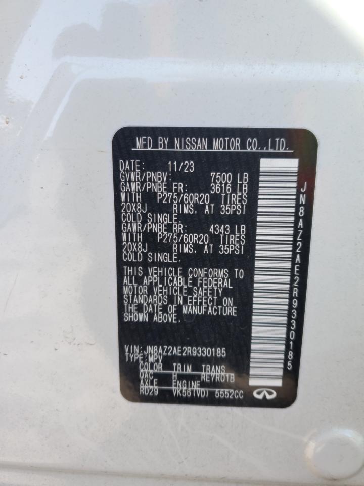 2024 INFINITI QX80 LUXE VIN:JN8AZ2AE2R9330185