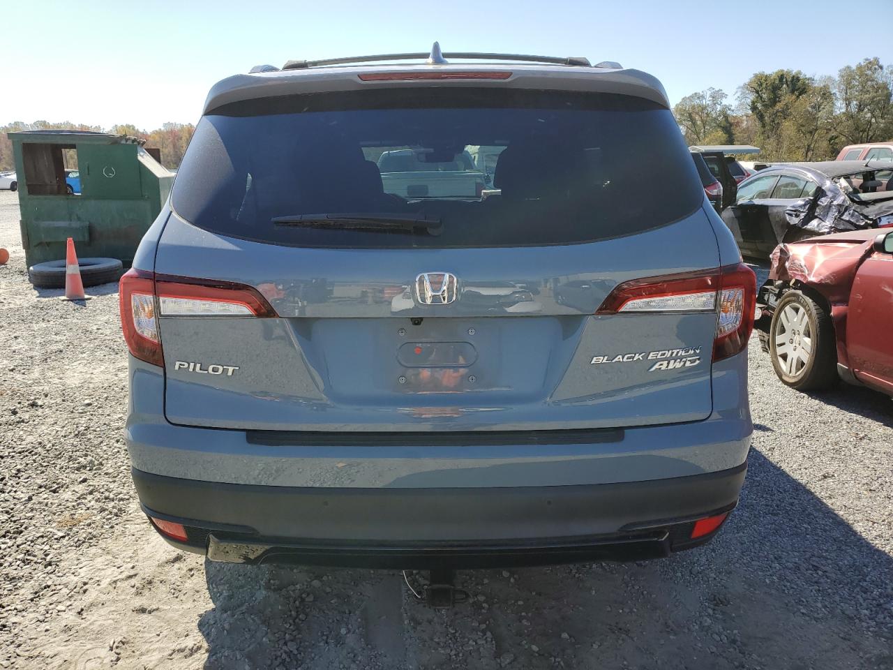 2022 HONDA PILOT BLACK VIN:5FNYF6H73NB039423