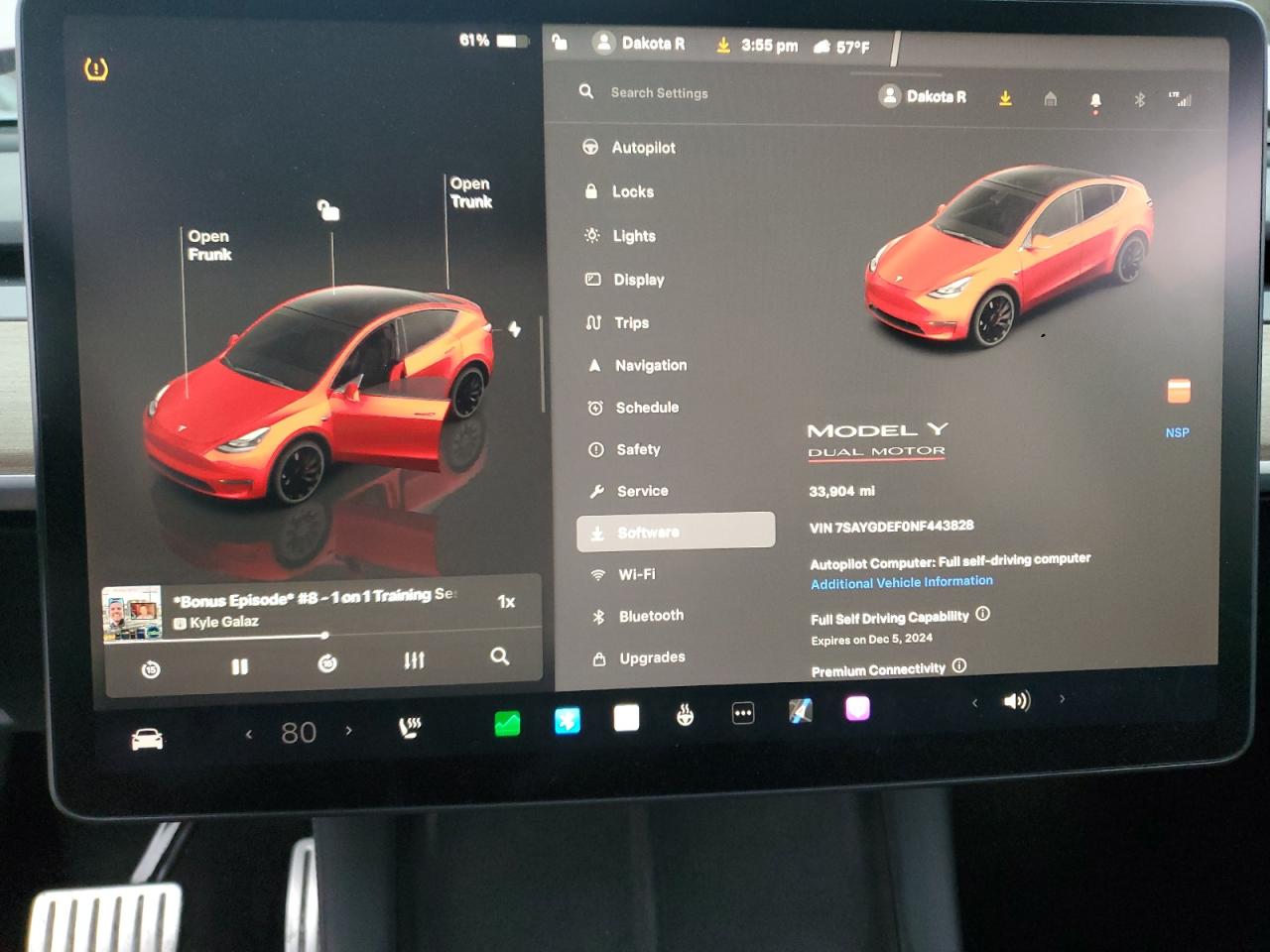 2022 TESLA MODEL Y  VIN:7SAYGDEF0NF443828