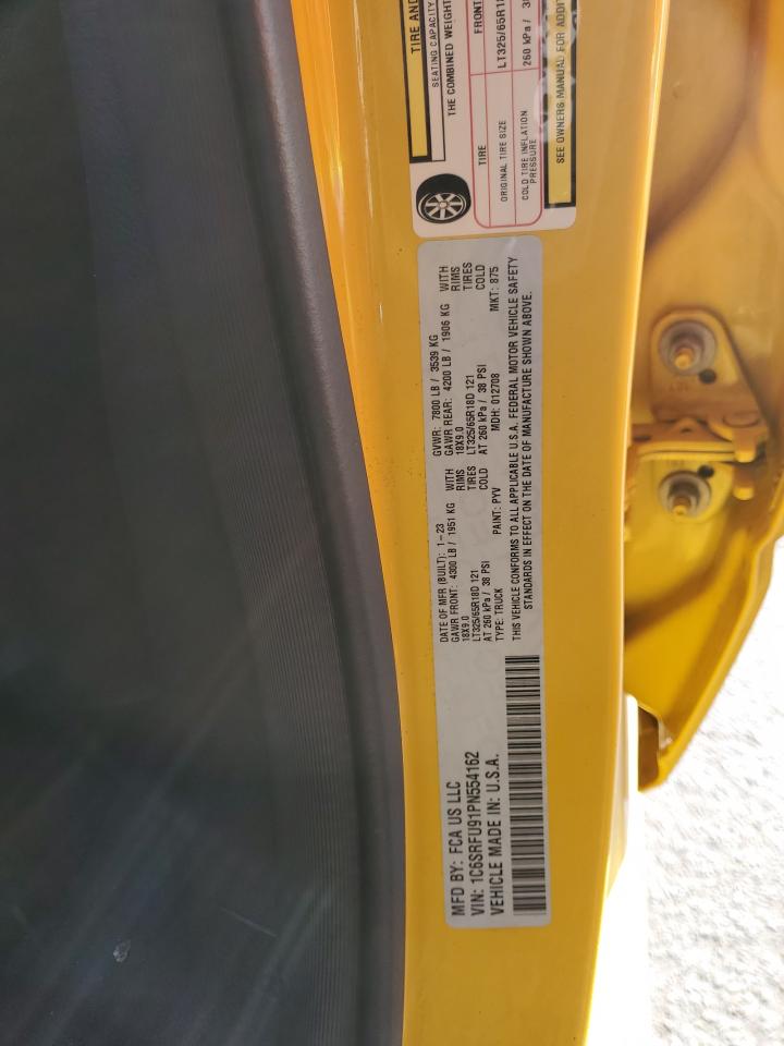 2023 RAM 1500 TRX VIN:1C6SRFU91PN554162