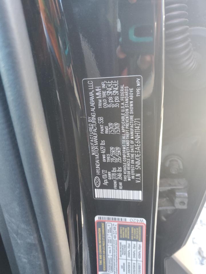 2022 HYUNDAI TUCSON LIMITED VIN:5NMJE3AE6NH114271