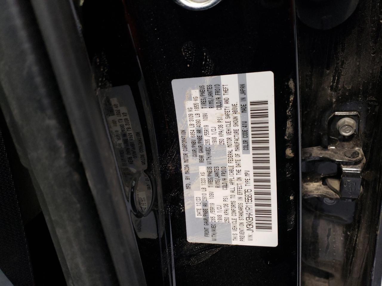 2024 MAZDA CX-90 PREFERRED VIN:JM3KKBHA1R1155876