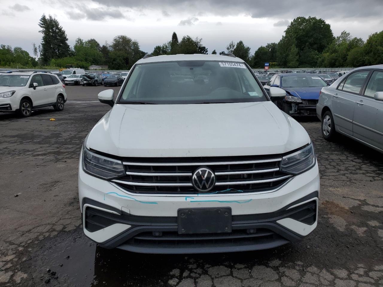 2022 VOLKSWAGEN TIGUAN S VIN:3VV1B7AX8NM072394